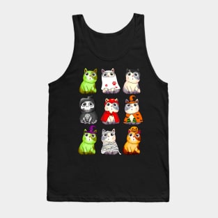 Funny cat Costume Halloween Tank Top